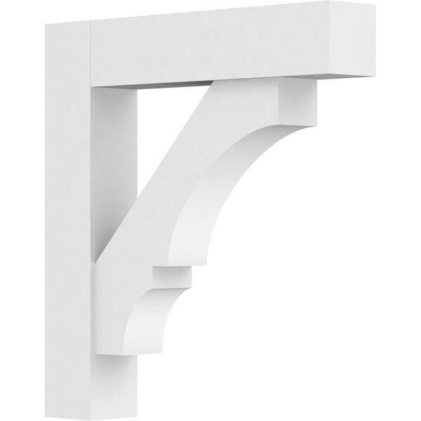 Ekena Millwork Standard Balboa Architectural Grade PVC Bracket With Block Ends, 3"W x 18"D x 18"H BKTP03X18X18BOA05 - main